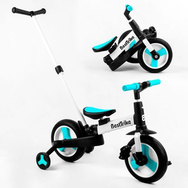 Велосипед з батьківською ручкою трансформер 2/1 Біговел Best Trike (56659) колеса PU 10'' знімні педалі 105225 фото
