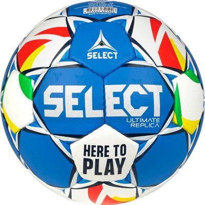 М’яч гандбольний SELECT Ultimate Replica EHF European League v24 (896) біло/синій, junior (2) 357084 фото