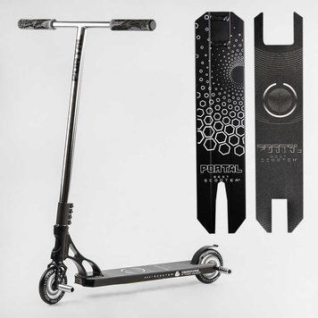 Самокат трюковый PL-81855 Best Scooter "Portal" HIC-система, ПЕГИ, алюминиевый диск и дека, колёса PU, d=120мм, ширина руля 58 см 114053 фото