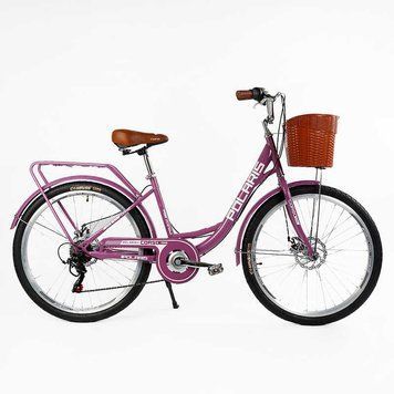 Велосипед городской Corso &laquo;Polaris&raquo; 26'' PS-91606 + КОРЗИНА 168199 фото