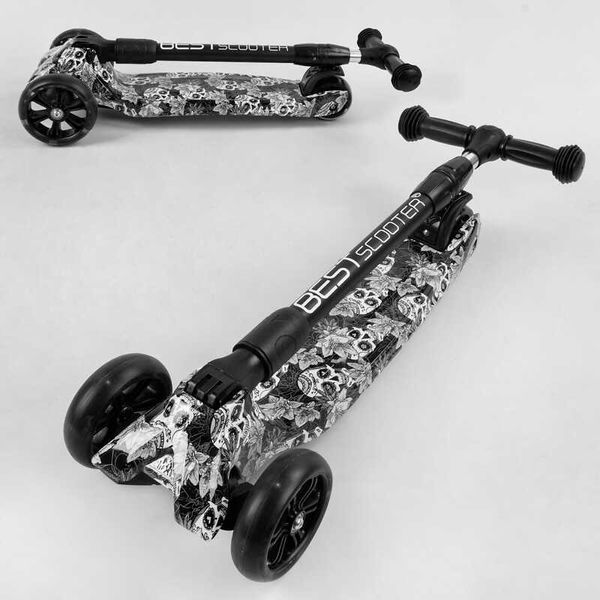 Самокат трехколесный Best Scooter 65-878 MAXI складной алюминиевый руль 105402 фото