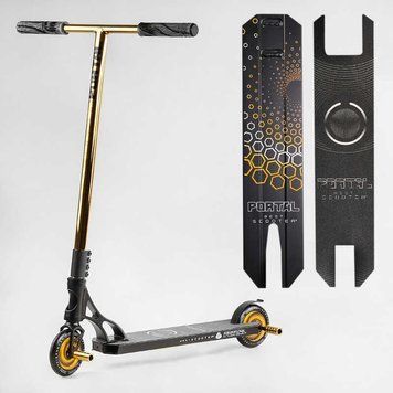 Самокат трюковый PL-91977 Best Scooter "Portal" HIC-система, ПЕГИ, алюминиевый диск и дека, колёса PU, d=120мм, ширина руля 58 см 114054 фото