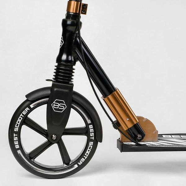 Самокат двоколісний з амортизатором та ручним гальмом "Best Scooter" (14268) колеса поліуретанові 113217 фото
