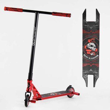 Самокат трюковый 46409 Best Scooter HIC-система, ПЕГИ, алюминиевый диск и дека, колёса PU, d=110мм 107484 фото