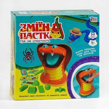 Гра "Зміїна пастка" 38265 (12) "4FUN Game Club", ігрова платформа, 10 карток, 10 предметів, в коробці 143067 фото