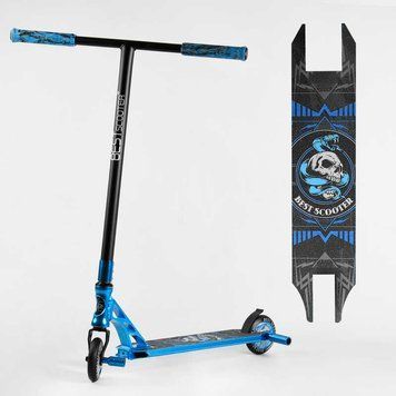 Самокат трюковый 98901 Best Scooter HIC-система, ПЕГИ, алюминиевый диск и дека, колёса PU, d=110мм 107489 фото