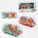 Автобус 60275 (80) "WToys", 2 кольори, світло, звук, прозрачний корпус, колесо вільного ходу, рухомі шестерні, в коробці 137506 фото 1