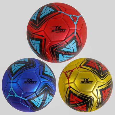 М'яч футбольний C 50162 (60) "TK Sport" 4 кольори, матеріал PU, вага 330 грамів гумовий балон, розмір №5 116791 фото