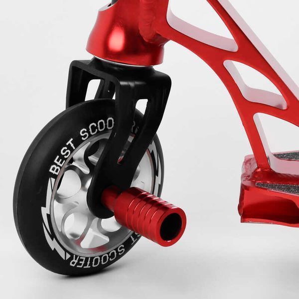 Самокат трюковый с полеуретановыми колесами 110 мм (28536) Best Scooter HIC-система, ПЕГИ, алюминиевый диск и дека 107490 фото