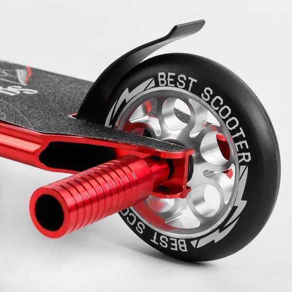Самокат трюковый с полеуретановыми колесами 110 мм (28536) Best Scooter HIC-система, ПЕГИ, алюминиевый диск и дека 107490 фото