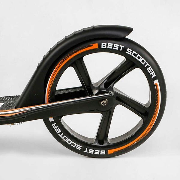 Самокат двоколісний з амортизатором та ручним гальмом "Best Scooter" (79740) колеса поліуретанові 113216 фото