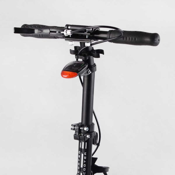 Самокат двухколесный с ручным тормозом и амортизаторами Best Scooter (L-21044) фара, колеса PU 200мм 114434 фото