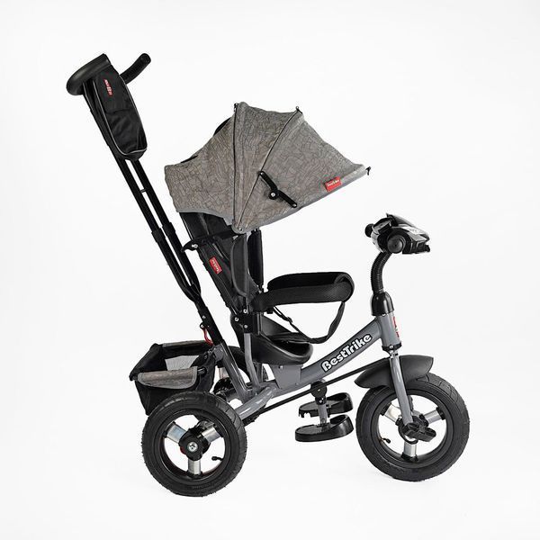 Трехколесный велосипед с родительской ручкой Best Trike (3390 - 35-723) надувные колеса, музыкальная фара USB 162584 фото