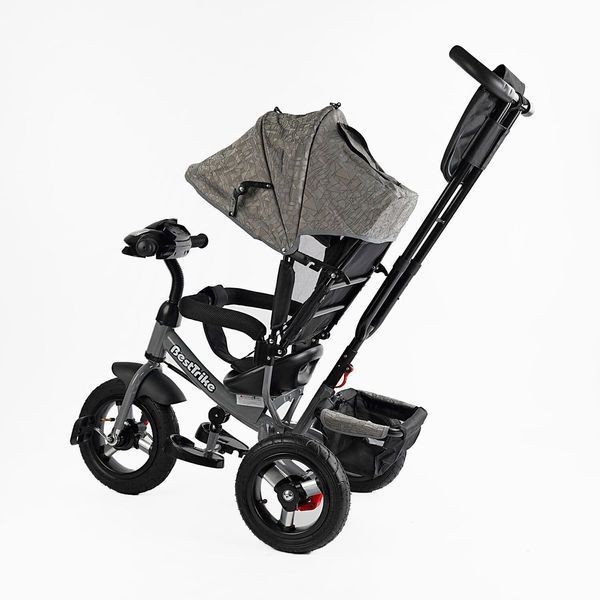 Трехколесный велосипед с родительской ручкой Best Trike (3390 - 35-723) надувные колеса, музыкальная фара USB 162584 фото
