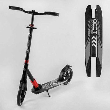 Самокат двоколісний з амортизатором "Best Scooter" (11391) колеса PU d переднє - 230мм, заднє - 215мм 105585 фото
