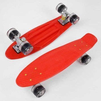 Скейт Пенні борд 8181 Best Board, ЧЕРВОНИЙ, дошка = 55см, колеса PU зі світлом, діаметр 6 см 99981 фото