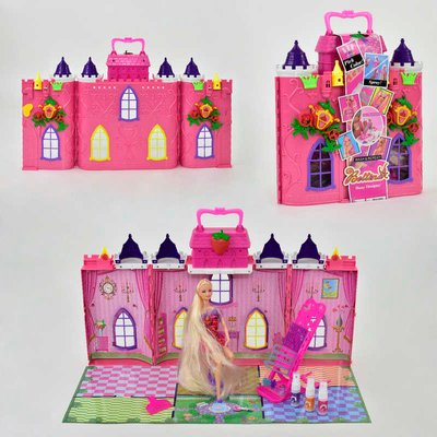 Будиночок з лялькою 68034 (18) лялька 30см, аксесуари для фарбування волосся, картонна рамка 63989 фото