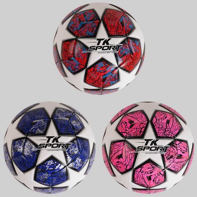 Мяч футбольный C 50473 (60) 3 вида, вес 400-420 грамм, материал TPE, баллон резиновый c ниткой, размер №5 116785 фото