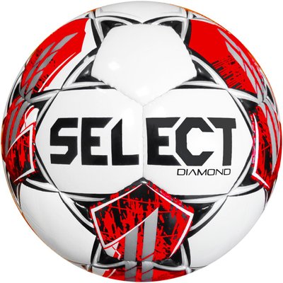 М’яч футбольний SELECT Diamond v23 (127) біл/червон, 3 085436 фото