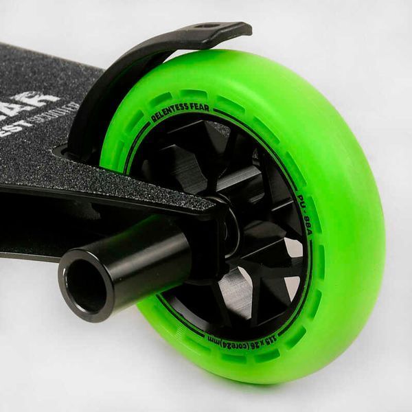Самокат трюковий з поліуретановими колесами 115мм (МТ-60611) Best Scooter "FEAR" SCS-система, ПЕГІ алюмінієвий диск та дека 112902 фото
