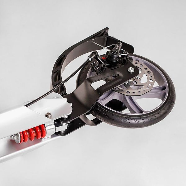 Самокат з ручним дисковим гальмом та 2 амортизатори Best Scooter (BS-81766) колеса PU діаметр - 200мм, підсклянник 118488 фото