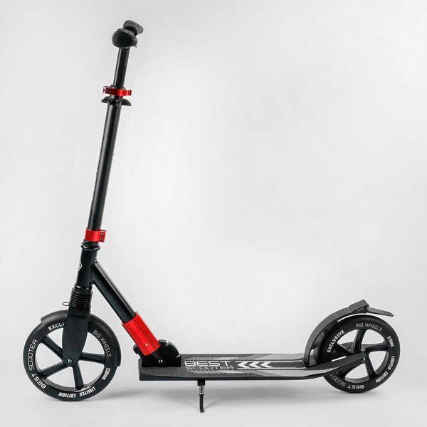 Самокат двоколісний з амортизатором "Best Scooter" (11391) колеса PU d переднє - 230мм, заднє - 215мм 105585 фото