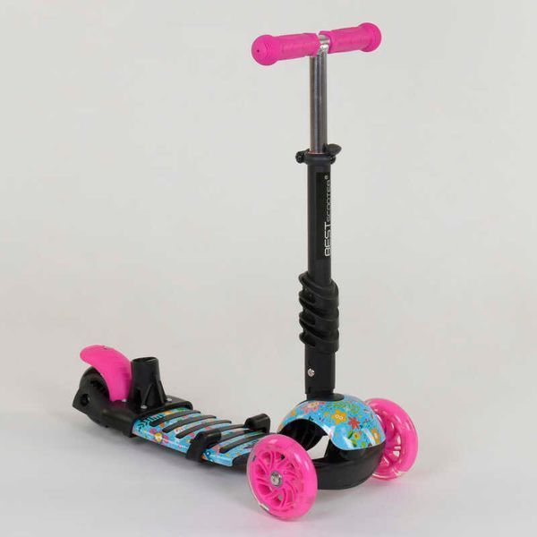 Самокат трехколесный 5в1 (26901) Best Scooter, PU колеса светятся 84217 фото
