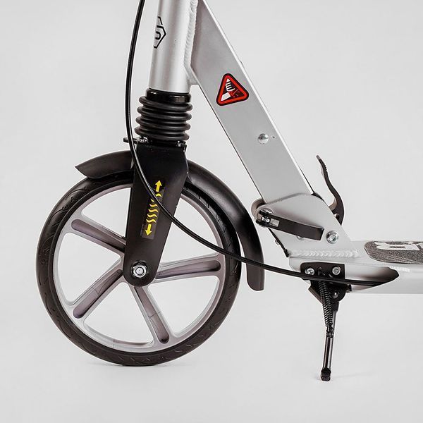 Самокат з ручним дисковим гальмом та 2 амортизатори Best Scooter (BS-81766) колеса PU діаметр - 200мм, підсклянник 118488 фото