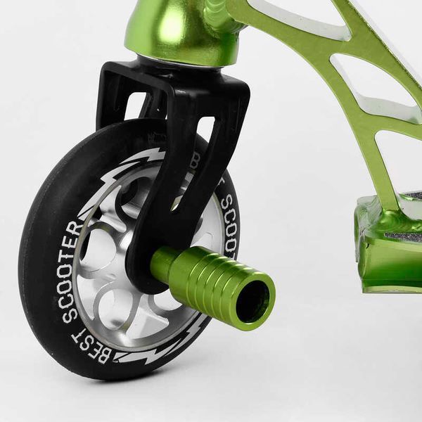 Самокат трюковий 53442 Best Scooter HIC-система, ПЕГИ, алюмінієвий диск та дека, колеса PU, d = 110мм 107488 фото