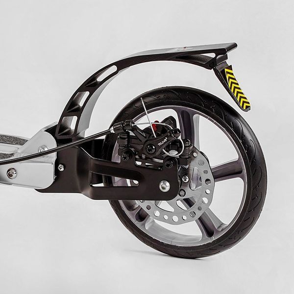 Самокат з ручним дисковим гальмом та 2 амортизатори Best Scooter (BS-81766) колеса PU діаметр - 200мм, підсклянник 118488 фото