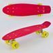 Скейт Пенни борд 0220 Best Board, КРАСНЫЙ, доска=55см, колёса PU со светом, диаметр 6см 74190 фото