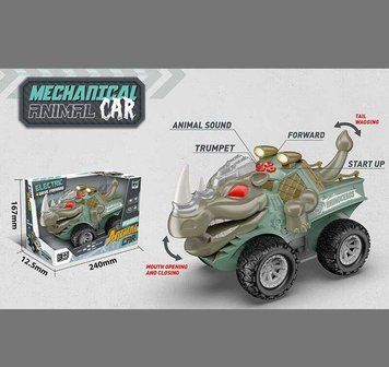 Машина музична SY 200-26 (48/2) звуки, самостійно їздить, підсвічування, рухає хвостом і щелепою, в коробці 147116 фото