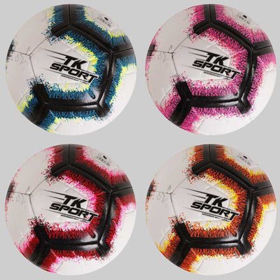 Мяч футбольный размер №5 (C 50474) 4 вида, вес 400-420 грамм, материал TPE, баллон резиновый c ниткой 116786 фото