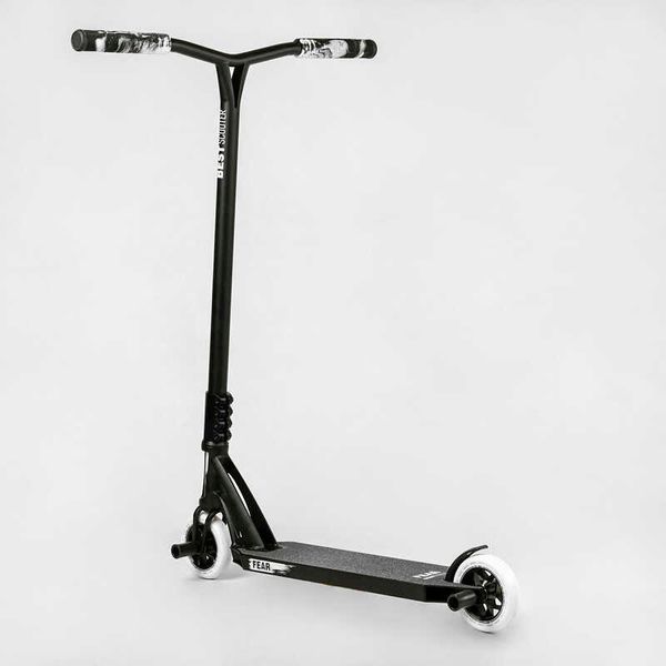 Самокат трюковый с полиуретановыми колесами 115мм (МТ-30377) Best Scooter "FEAR" SCS-система, ПЕГИ алюминиевый диск и дека 112899 фото