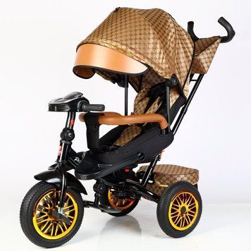 Велосипед триколісний з поворотним сидінням BestTrike "Perfetto" 8066/910-25 колеса гумові, кошик, фара музична, USB, Bluetooth 169850 фото