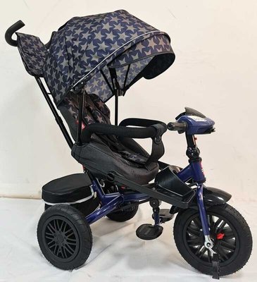 Велосипед 3-х цв. 8066 / 208-23 BestTrike "Perfetto" (1) поворотное сиденье, колеса резиновые надувные, корзина, фара музыкальная, USB, Bluetooth, в коробке 145111 фото