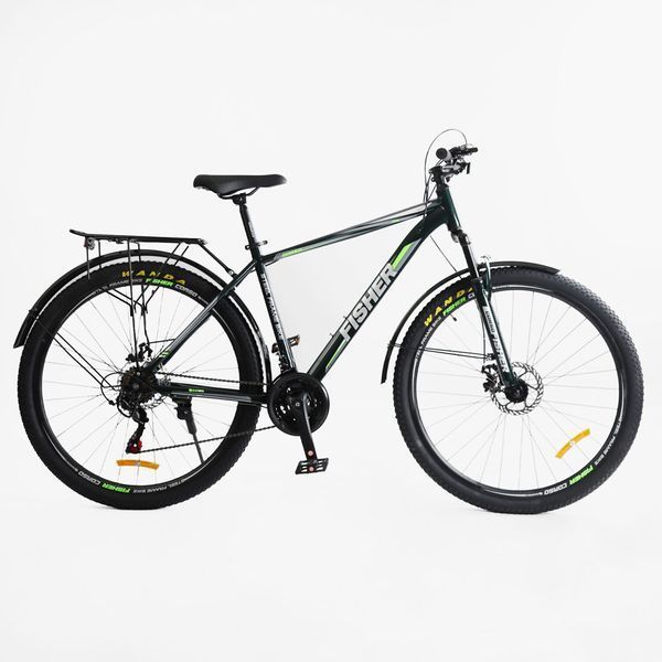 Велосипед Спортивный Corso Fisher 29" дюймов с оборудованием Shimano 21 скорость (FS-31182) рама стальная 21", собран на 75% 177328 фото
