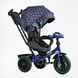 Велосипед триколісний з батьківською ручкою BestTrike "Perfetto" (8066 / 208-23) поворотне сидіння, кошик, фара музична 145111 фото 1