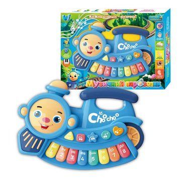 Піаніно музичне 58367 (60) "WToys", ОЗВУЧУВАННЯ УКРАЇНСЬКОЮ МОВОЮ, музичні ноти, цифри, мелодії, пісні, підсвічування, в коробці 168339 фото