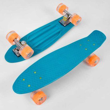 Скейт Пенні борд 3131 Best Board, БІРЮЗОВИЙ, дошка = 55см, колеса PU зі світлом, діаметр 6 см 99979 фото