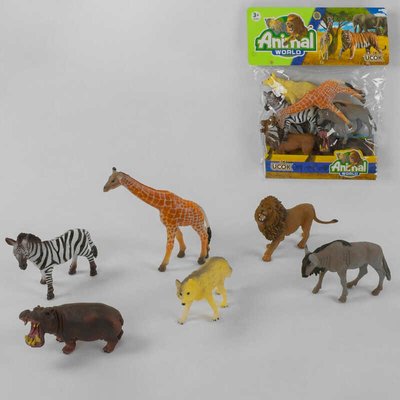 Набор диких животных 3Y 506002 (48/2) 6 животных, в пакете 86000 фото
