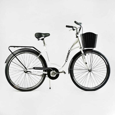 Велосипед городской Corso «FORTUNA» 28” FR-8647 (1) односкоростной, стальная рама 20”, корзина, багажник 154567 фото
