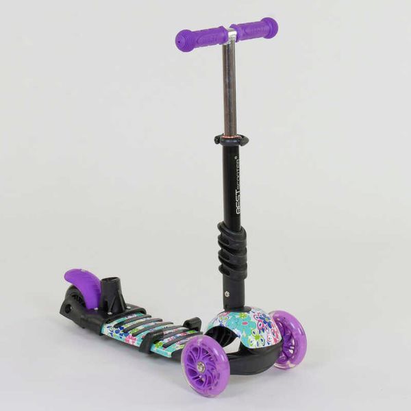 Самокат с сидением 5в1 68995 Best Scooter, PU колеса светятся 84216 фото