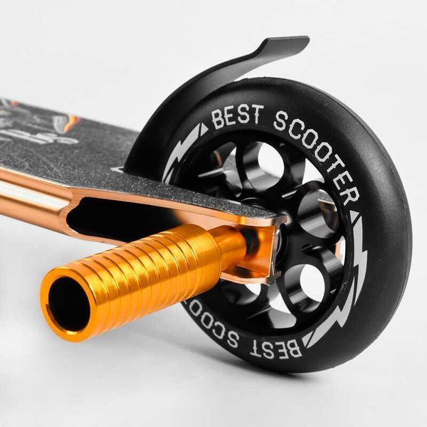 Самокат трюковый 55084 Best Scooter HIC-система, ПЕГИ, алюминиевый диск и дека, колёса PU, d=110мм 107486 фото