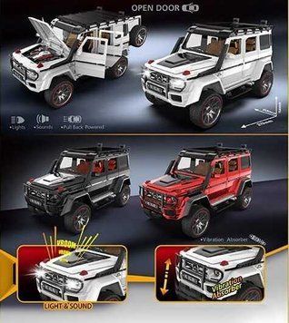 Джип RS-21650 (36) "Авто Експерт", 3 види, металопластик, масштаб 1:22, світло, звук, інерція, відчиняються двері, багажник та капот, в коробці, МІКС 163431 фото