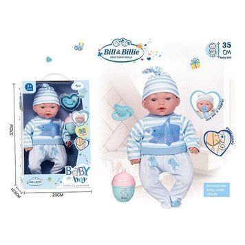 Пупс DH 2370 E (24/2) высота 35 см, музыкальный чип, мякоть, аксессуары, съемная одежда, имитация стеклянных глаз, в коробке&para; 175080 фото