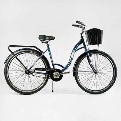 Велосипед городской Corso «FORTUNA» 28” FR-9908 (1) односкоростной, стальная рама 20”, корзина, багажник 154565 фото