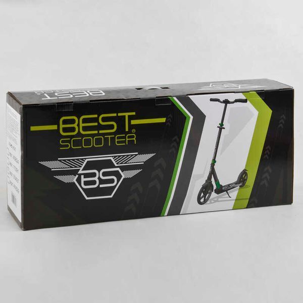 Самокат двоколісний з амортизатором "Best Scooter" (93427) колеса PU d переднє - 230мм, заднє - 215мм 105427 фото