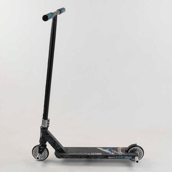 Самокат трюковый 37890 Best Scooter "CRASH" HIC-система, ПЕГИ, алюминиевый диск и дека, колёса 110мм PU, ширина руля - 57 см, в коробке 102312 фото