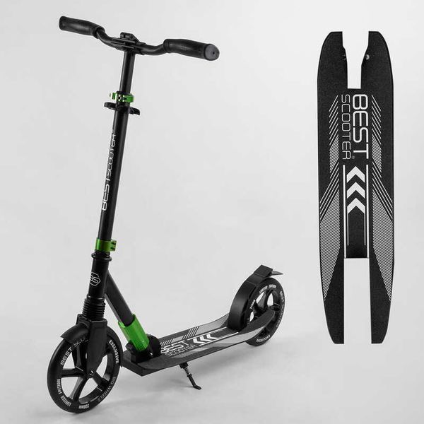 Самокат двоколісний з амортизатором "Best Scooter" (93427) колеса PU d переднє - 230мм, заднє - 215мм 105427 фото